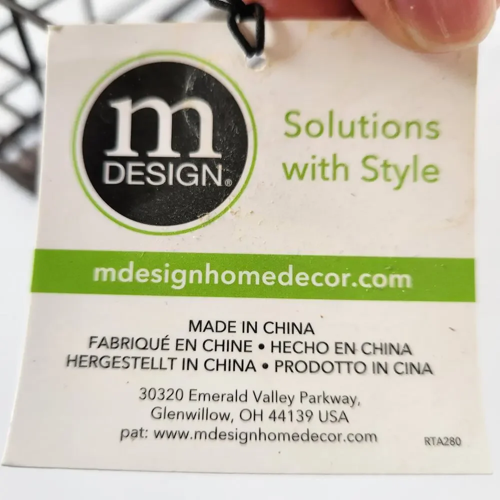 New! Hairdryer Curling Iron Organizer M Design Solutions with Style NWT